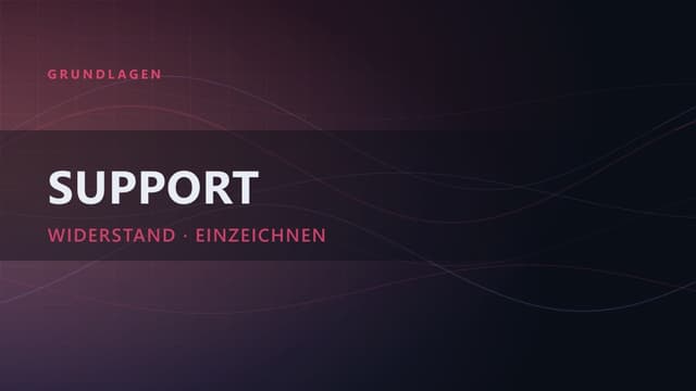 Support und Widerstand richtig einzeichnen