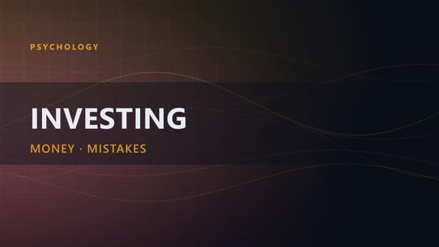 Investing Your Money: 6 Mistakes to Avoid