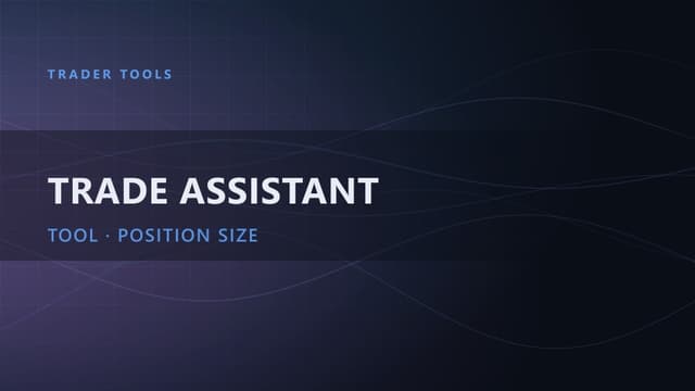 Trade Assistant MetaTrader: Automatic Position Size Tool