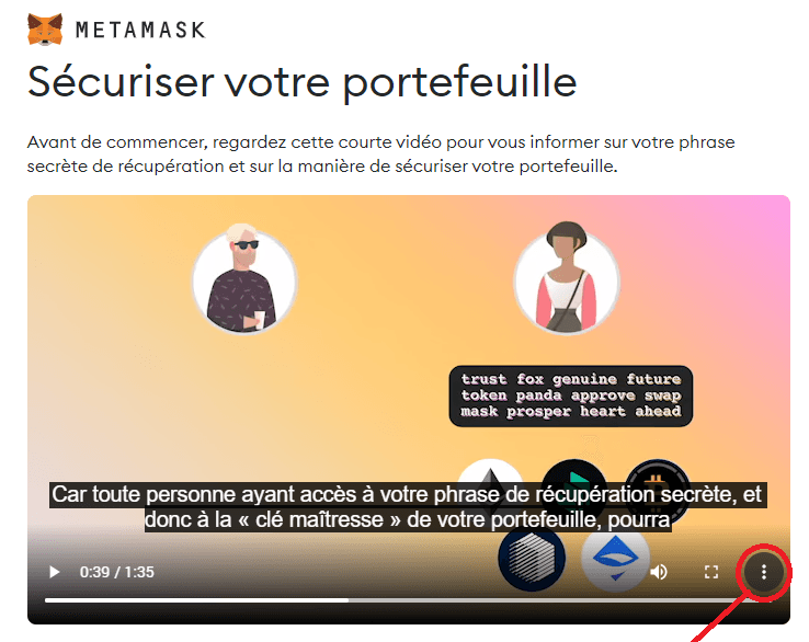 Étape 9 | Intro à la Sécurisation de votre Wallet — Metamask : Création d’un Hot Wallet
