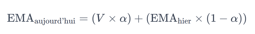 formule de calcul moyenne moyenne mobile expnonetielle