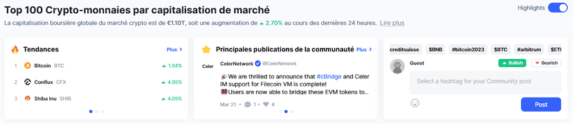 highlights coinmarketcap