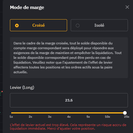 effet de levier sur bybit