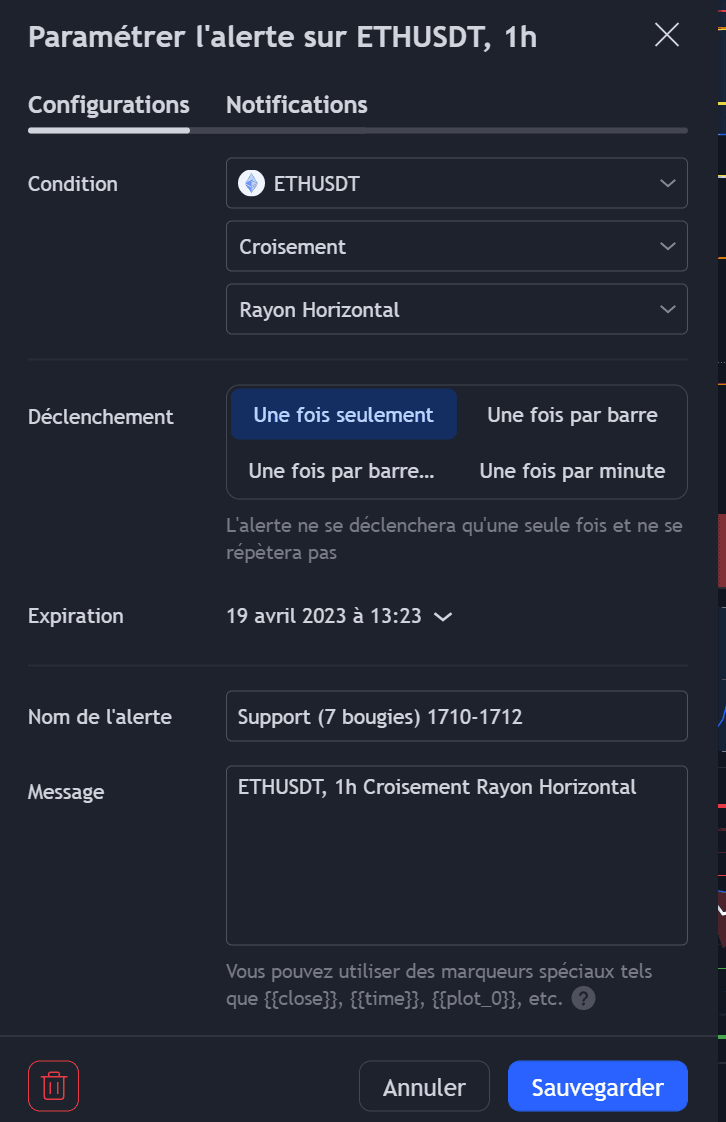 automatyczny alert tradingview