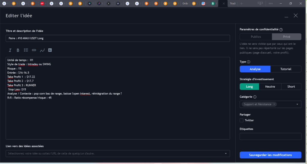 journal de trading tradingview
partie 2