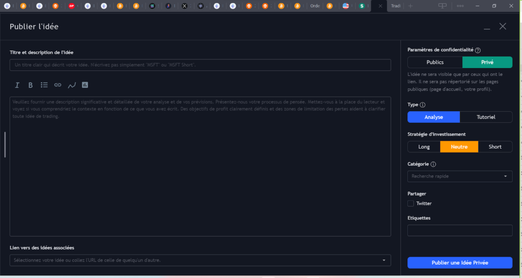 journal de trading tradingview
partie 1
